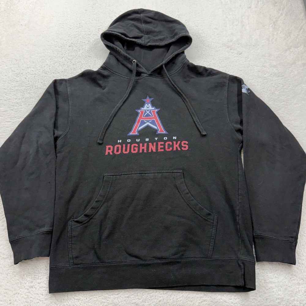 Houston Roughnecks XFL Black Hoodie Pullover Sweatshirt Men's Size M‎